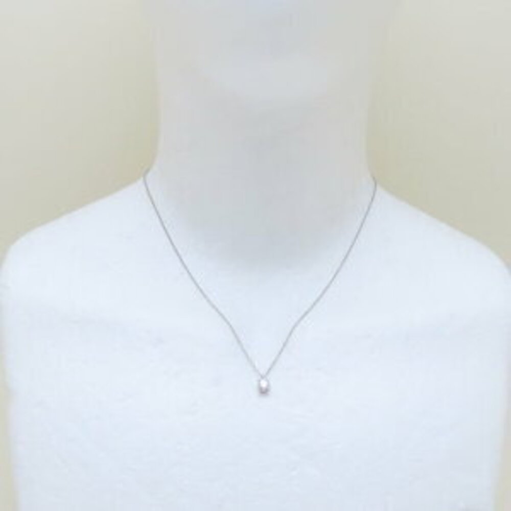 TIFFANY Solitaire Necklace Diamond Platinum